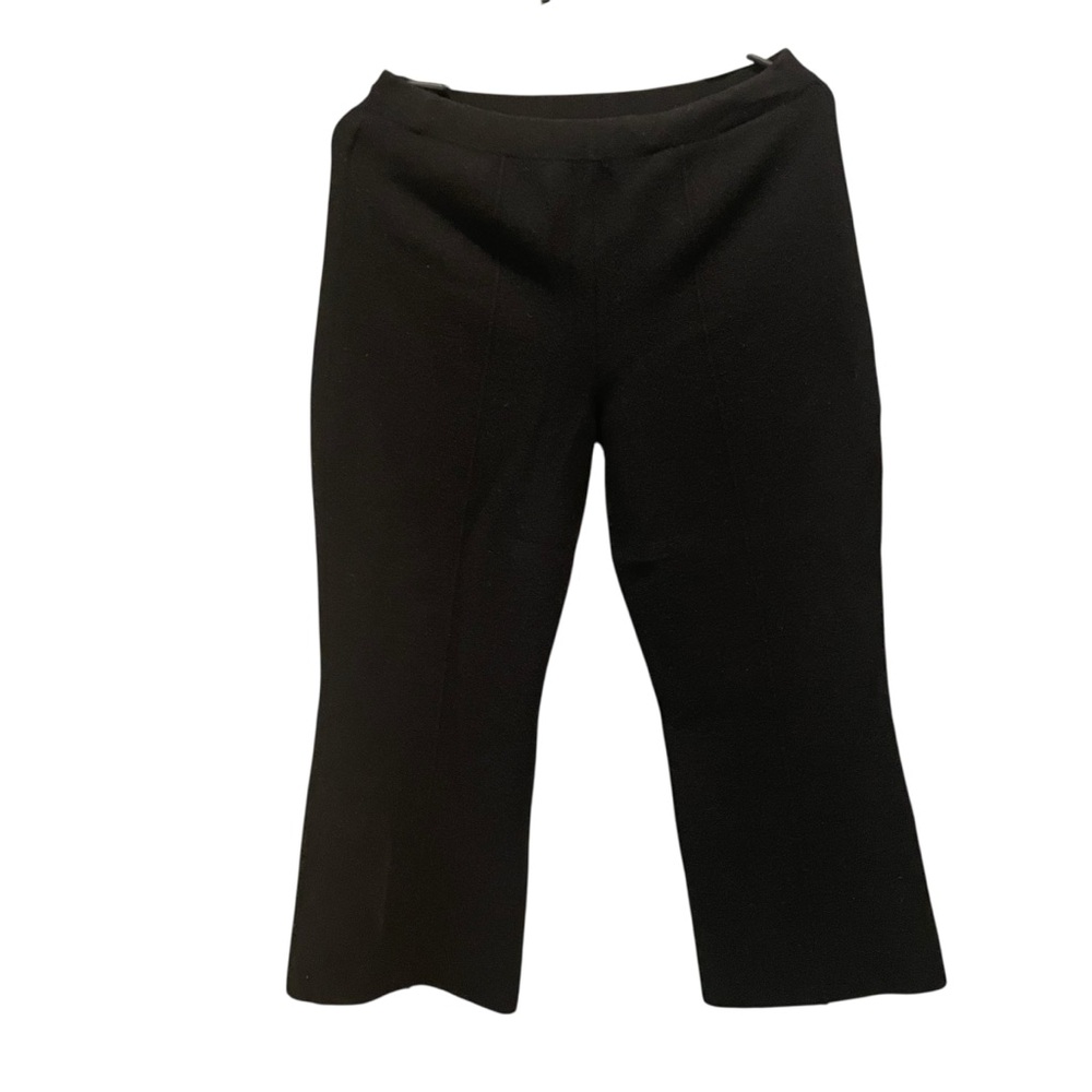 Theory Black Merino Wool Pull on Crop Pants